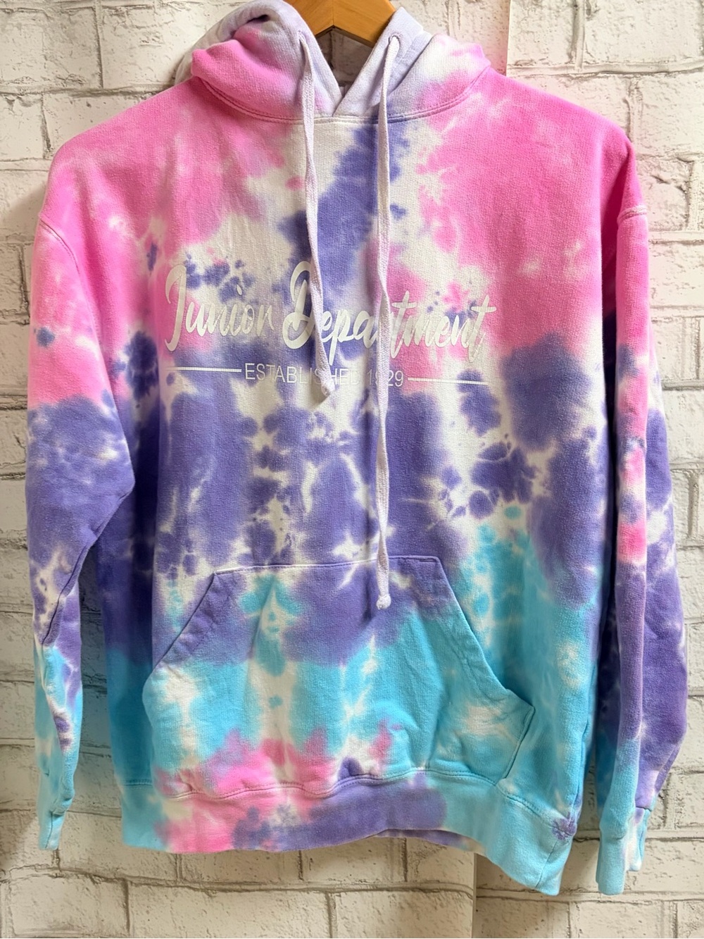 Tie-Dye Hoodie - Pink, Purple & Blue Size Medium